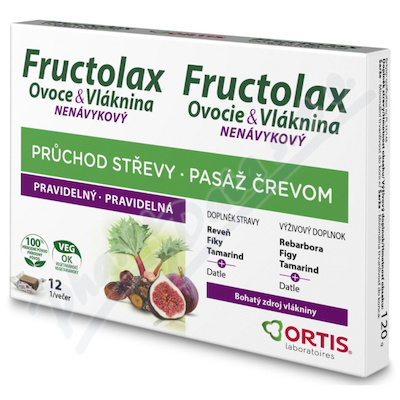 Ortis Fructolax 12 žvýkacích kostek