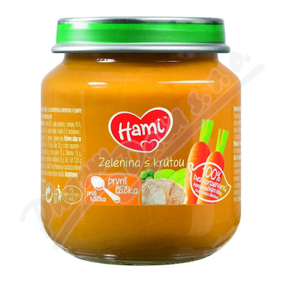 HAMI Příkrm zelenina krůta 125g4M 109908