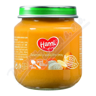 Hami Zelenina s kuřec.prsy první lžička 125g 4m+
