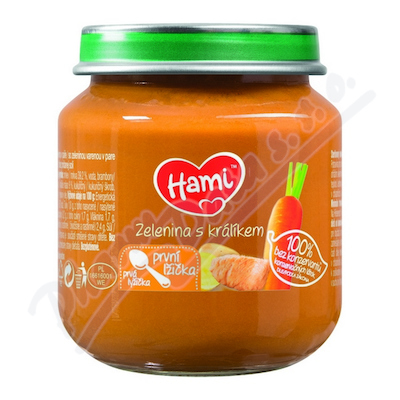 HAMI Příkrm zelen. králičí 125g4M 109910