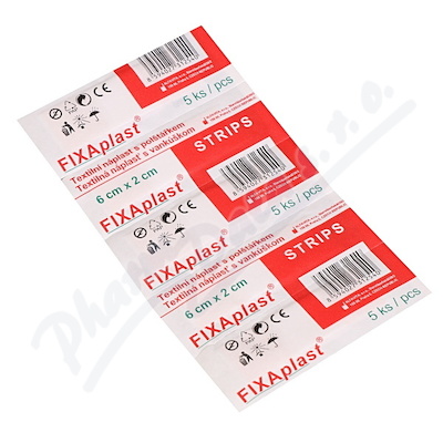 Fixaplast náplast strip 6x2cm 5ks dělená