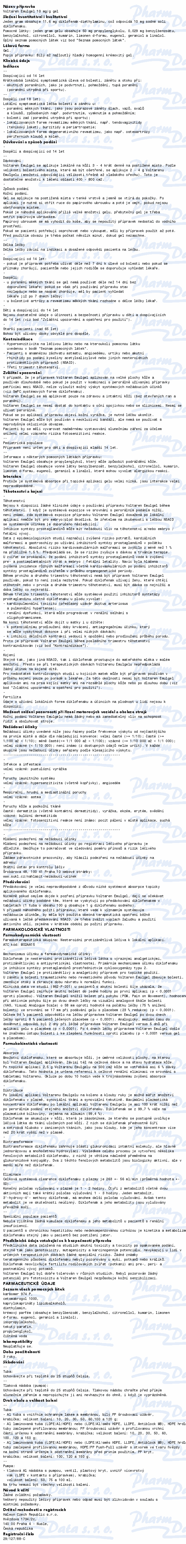 Voltaren Emulgel 10mg/g gel 50g II CZ