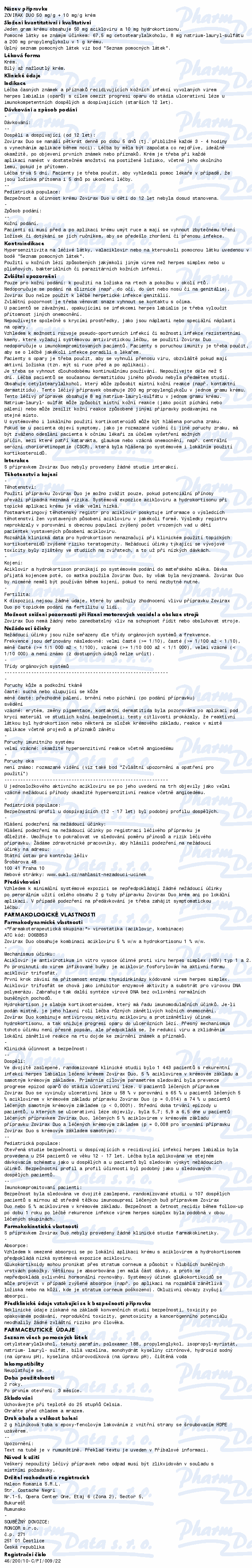 Zovirax Duo 50mg/g+10mg/g crm.1x2g